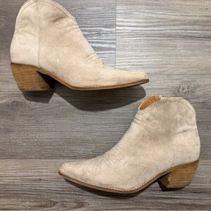 Women's Tan Suede Ankle Boots